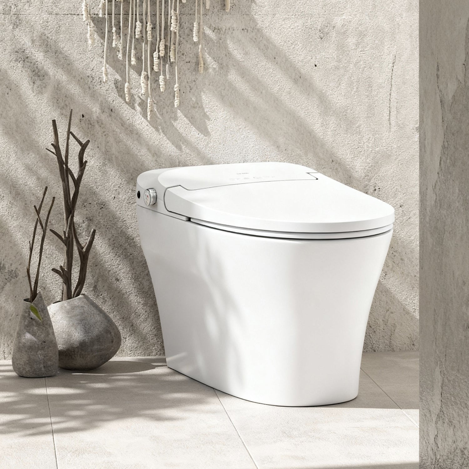 S-Trap Smart Bidet Toilet with universal rough-in options including 10-inch, standard 12-inch, and 400mm sizes