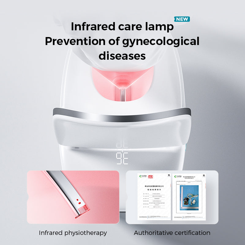 01 Smart Bidet Toilet with Advanced Infrared Therapy Light for Feminine Wellness and Postpartum Care. This Medical-Grade Therapeutic Feature Promotes Healing, Soothes Irritation, and Enhances Personal Hygiene with Targeted Warmth for Daily Comfort