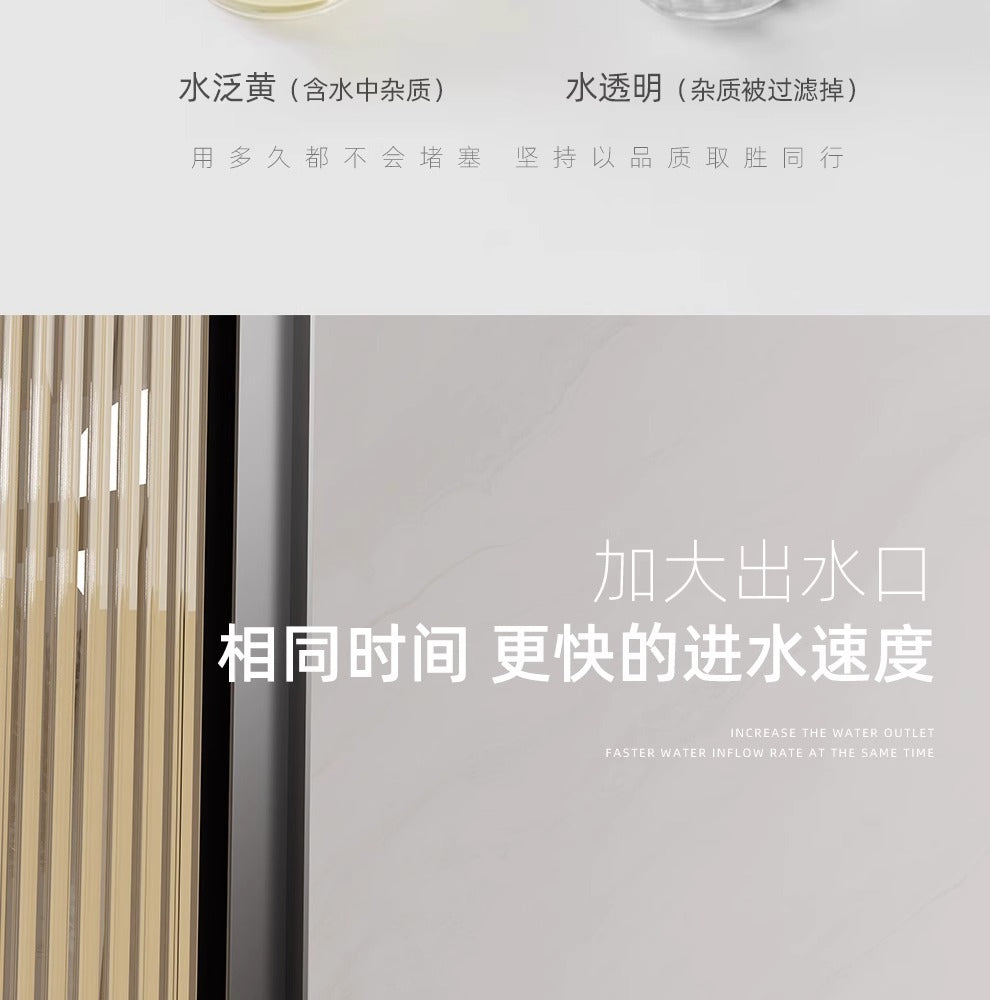 Modern Industrial Waterfall Basin Mixer Faucet - Gunmetal Grey (Knurled Handle)