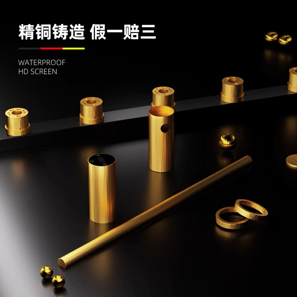 极简主义隐藏式电热毛巾架 - 豪华实心黄铜加热杆带隐藏式布线