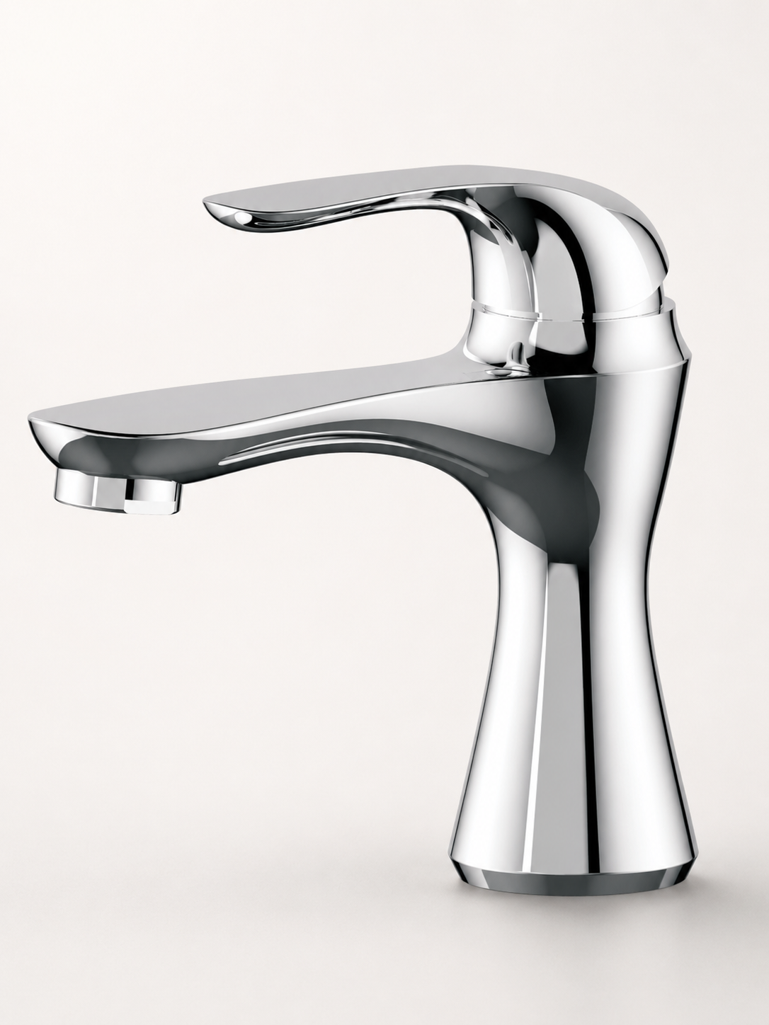 BBbidet 069 Series Bathroom Faucet & Shower Combo Set, Chrome Single-Handle Basin Mixer and Rain Shower System