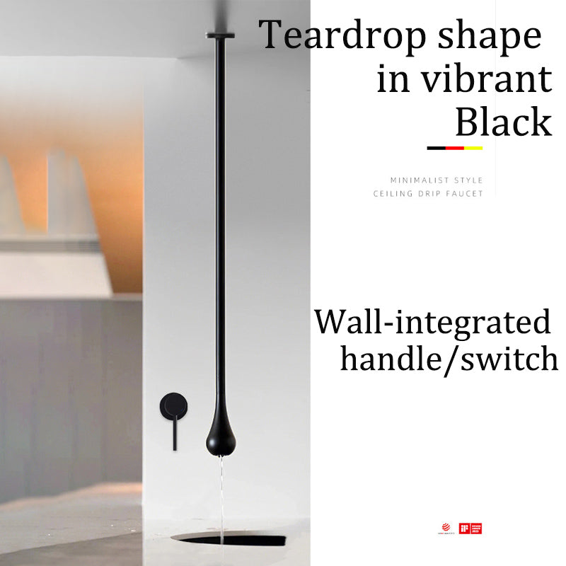 Water Drop Ceiling-Mounted Sensor Faucet - Minimalist Infrared Luxury Spout for Bathtubs & Basins