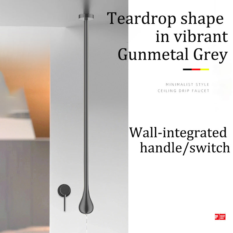 Water Drop Ceiling-Mounted Sensor Faucet - Minimalist Infrared Luxury Spout for Bathtubs & Basins