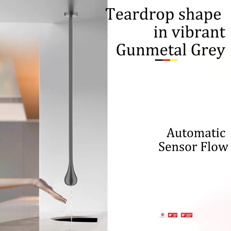 Water Drop Ceiling-Mounted Sensor Faucet - Minimalist Infrared Luxury Spout for Bathtubs & Basins