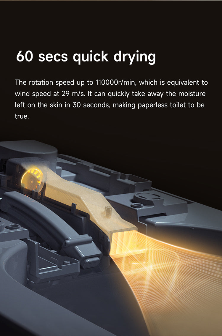 01 smart bidet toilet quick drying 110000 rpm high speed