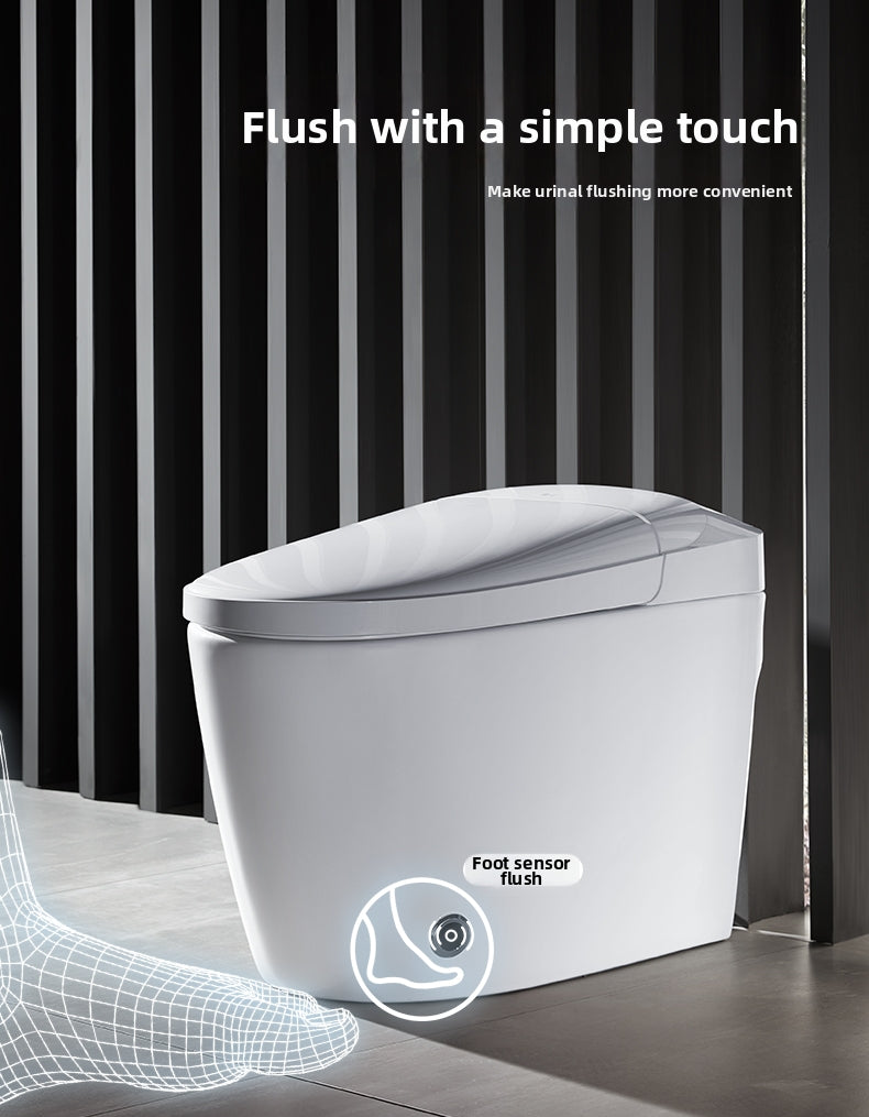 JA07 Smart Toilet with Foot Sensor Flush: Experience effortless, germ-free convenience—no bending, no touching. Simply kick to flush for the ultimate hygienic and modern bathroom upgrade.