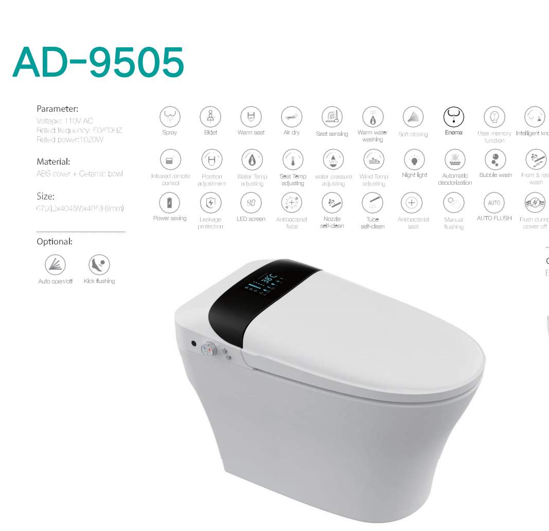 Explore the JA07 Smart Bidet Toilet: A complete luxury guide featuring auto-open, heated seat, 5-level wash, and dryer. The ultimate all-in-one bathroom upgrade for a 5-star smart home experience.