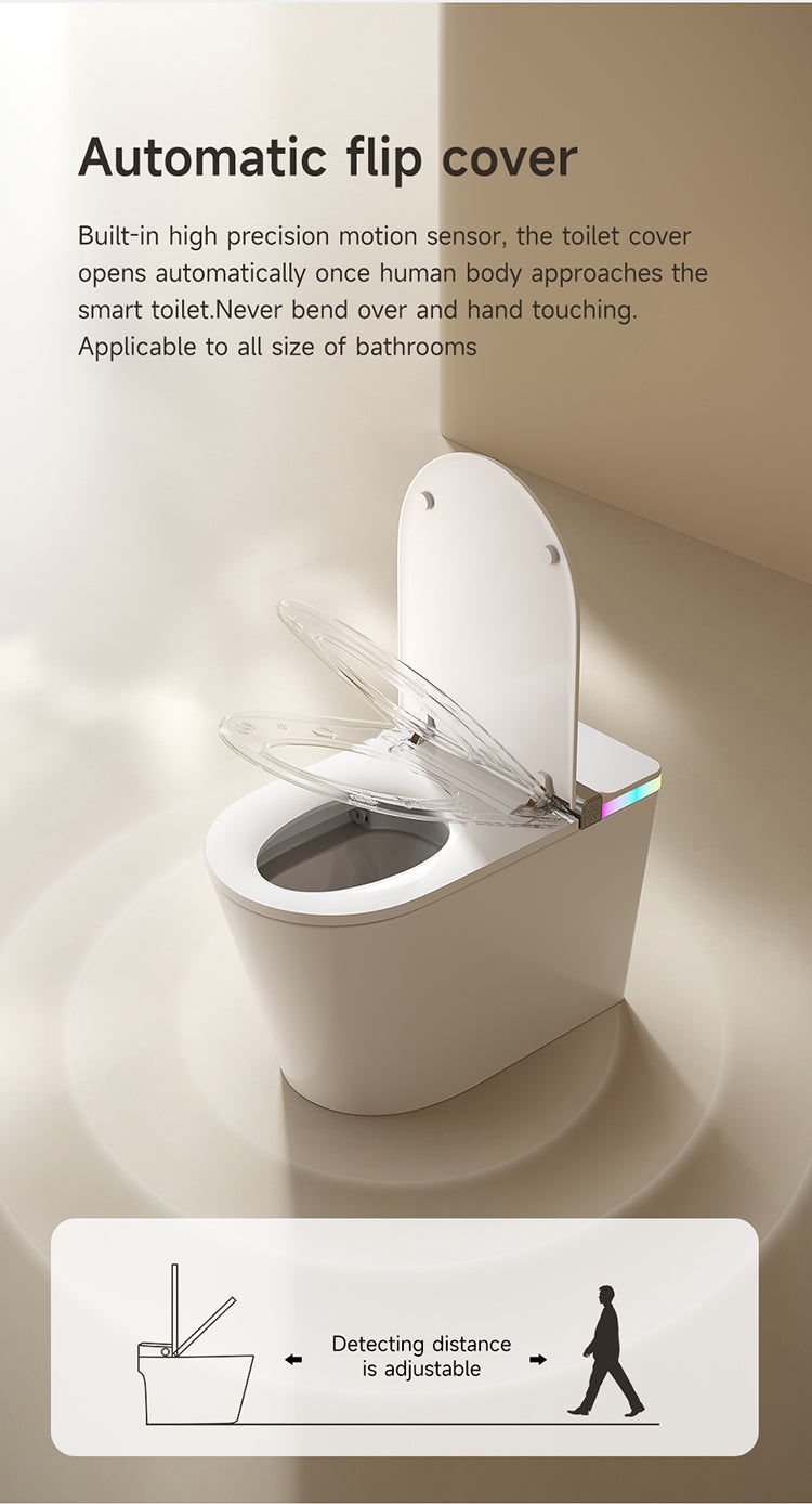 JA10 Smart Toilet with Automatic Lid Opening and Adjustable Sensor Distance Control