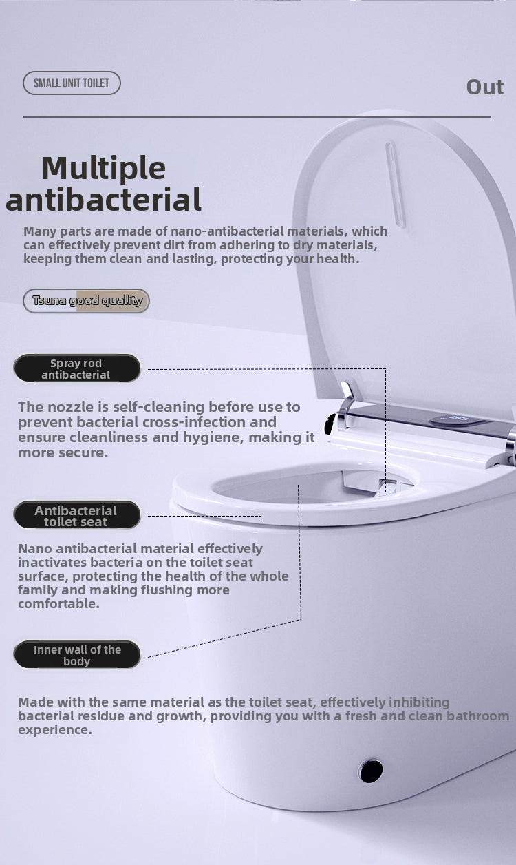 K50 Smart Bidet Toilet with Multi-Layer Anti-Microbial Protection. Featuring a Silver-Ion Antibacterial Seat and Self-Sanitizing Nozzle to Prevent 99% of Bacteria Growth for a Safer, Family-Friendly Bathroom