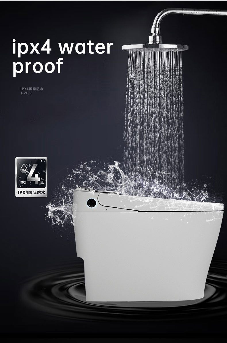 M8smart bidet toilet with a high IPX4 waterproof rating, ensuring safe and reliable operation in humid bathroom environments