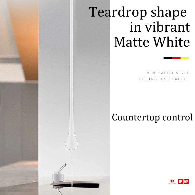 Water Drop Ceiling-Mounted Sensor Faucet - Minimalist Infrared Luxury Spout for Bathtubs & Basins