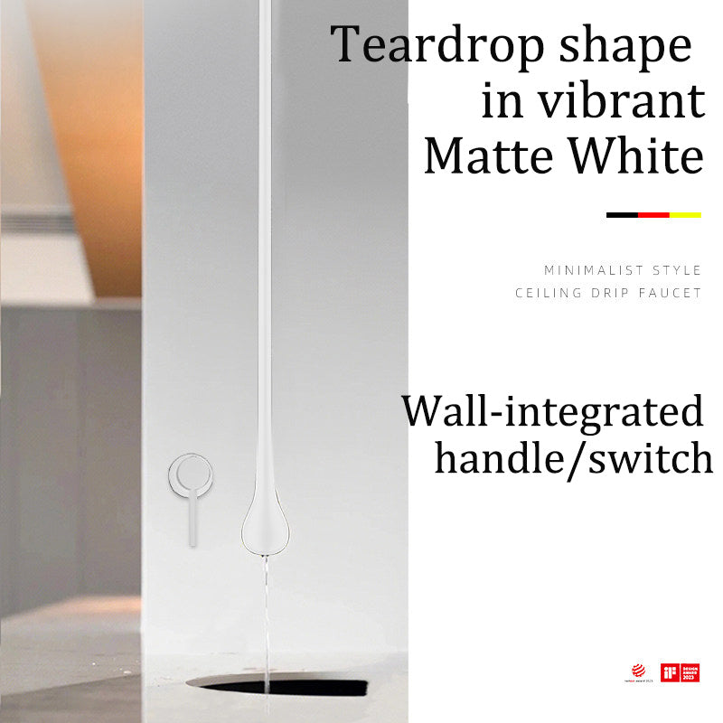 Water Drop Ceiling-Mounted Sensor Faucet - Minimalist Infrared Luxury Spout for Bathtubs & Basins