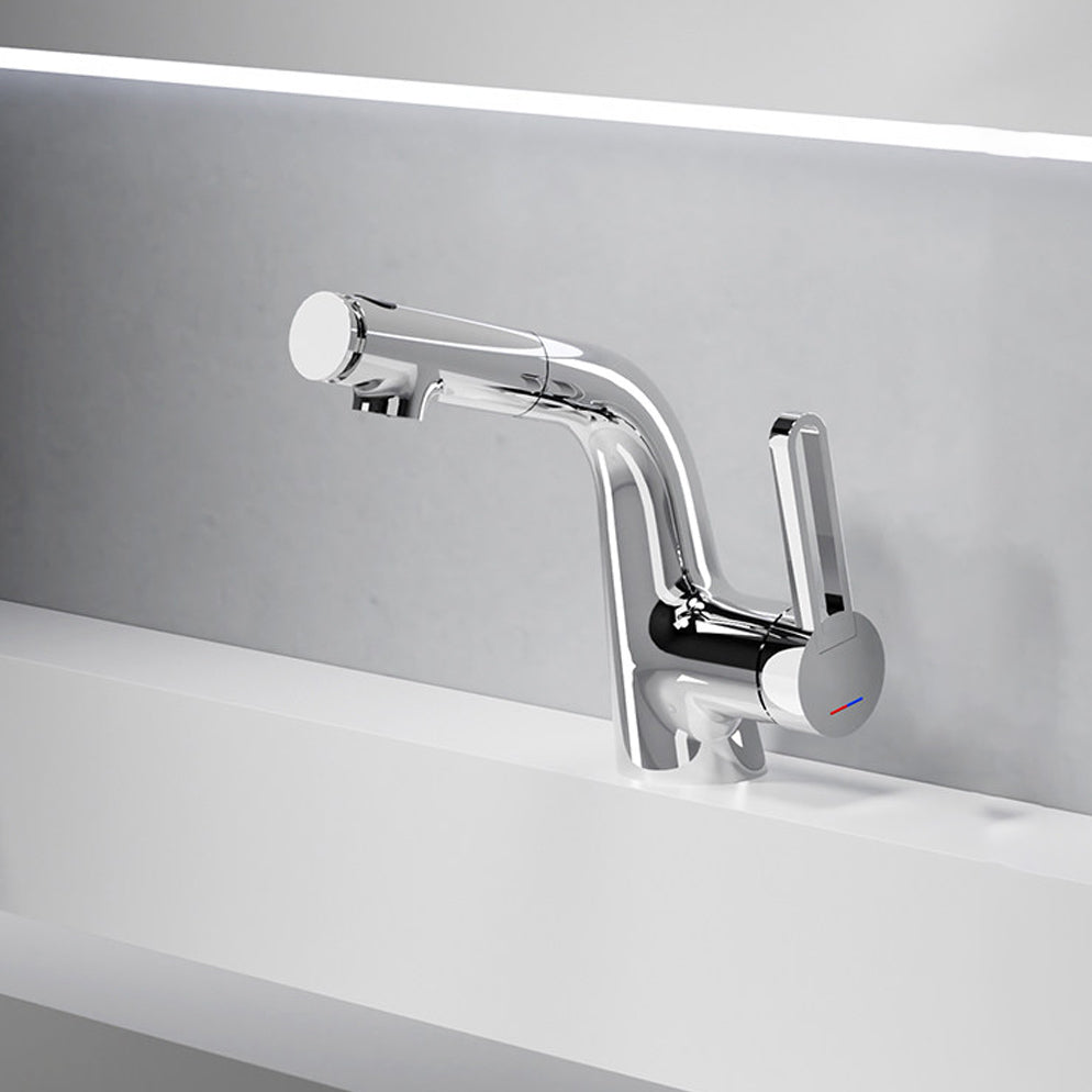 Modern Pull-Out Bathroom Basin Mixer Faucet - Multi-Mode Spray & Splash-Proof