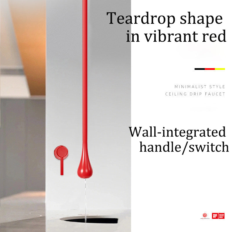 Water Drop Ceiling-Mounted Sensor Faucet - Minimalist Infrared Luxury Spout for Bathtubs & Basins