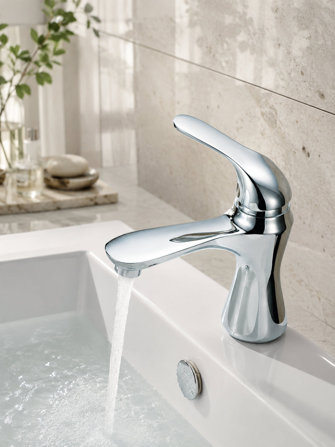 BBbidet 06901 single handle basin faucet in polished chrome finish