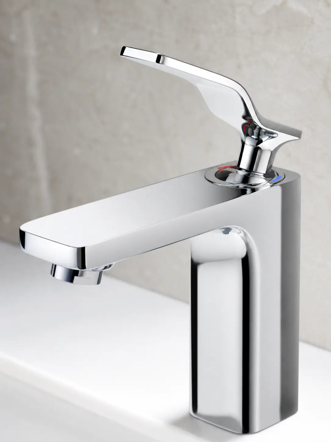 bbbidet 173 Series square basin faucet in polished chrome - aerator detail