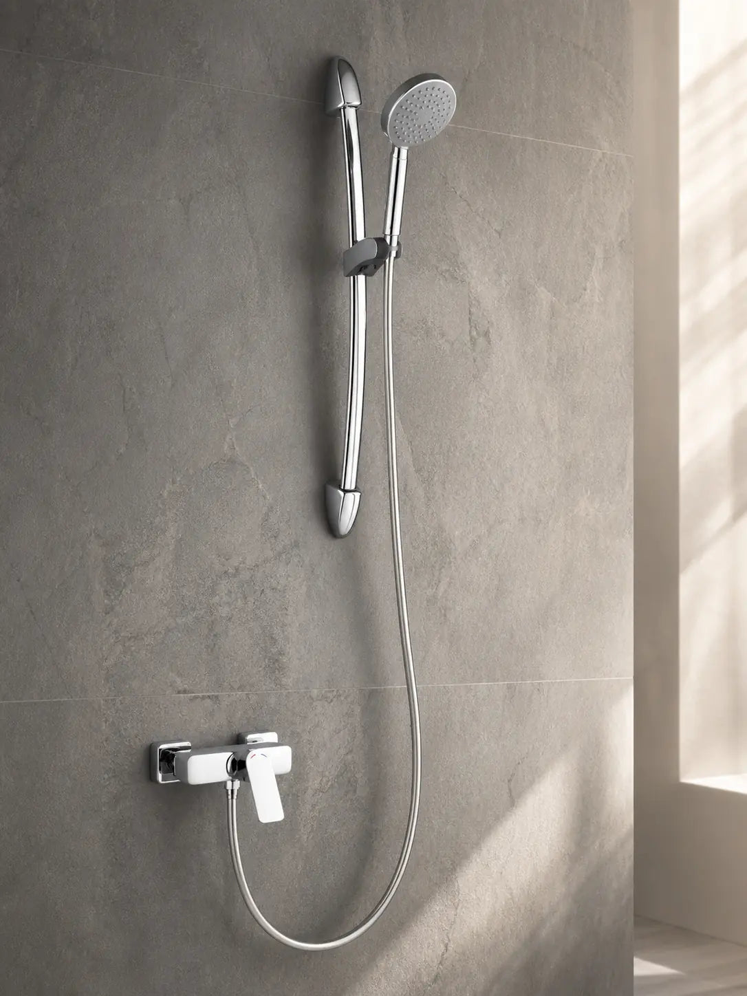 bbbidet 173 Series wall mounted hand shower mixer in polished chrome - main lifestyle