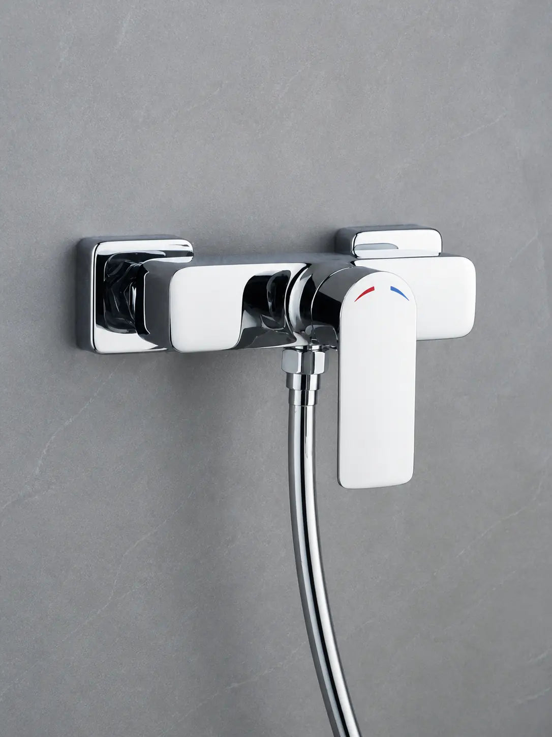 bbbidet 173 Series wall mounted hand shower mixer in polished chrome - mixer valve detail