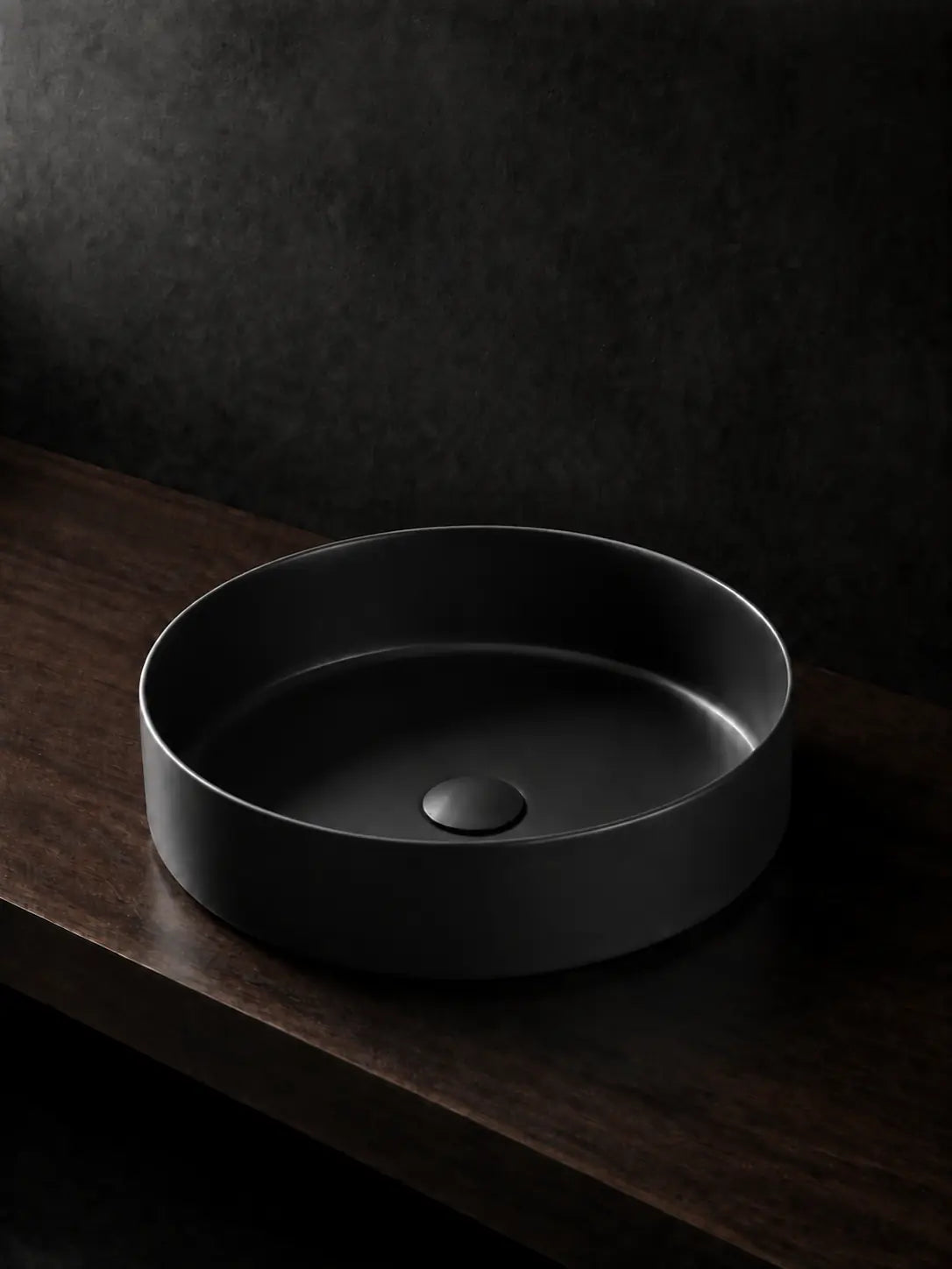 BBbidet 2593 matte black round ceramic countertop basin product view