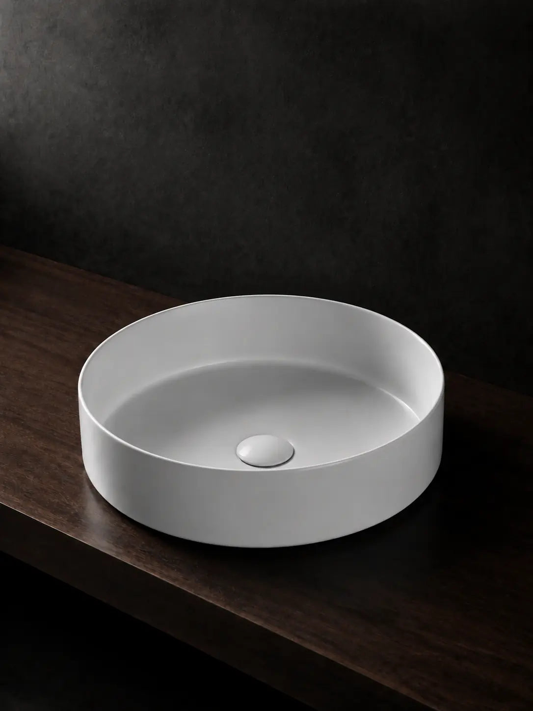 BBbidet 2593 matte gray round ceramic countertop basin product view