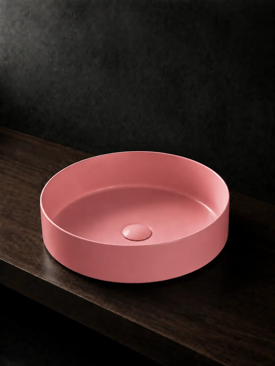 BBbidet 2593 matte pink round ceramic countertop basin product view