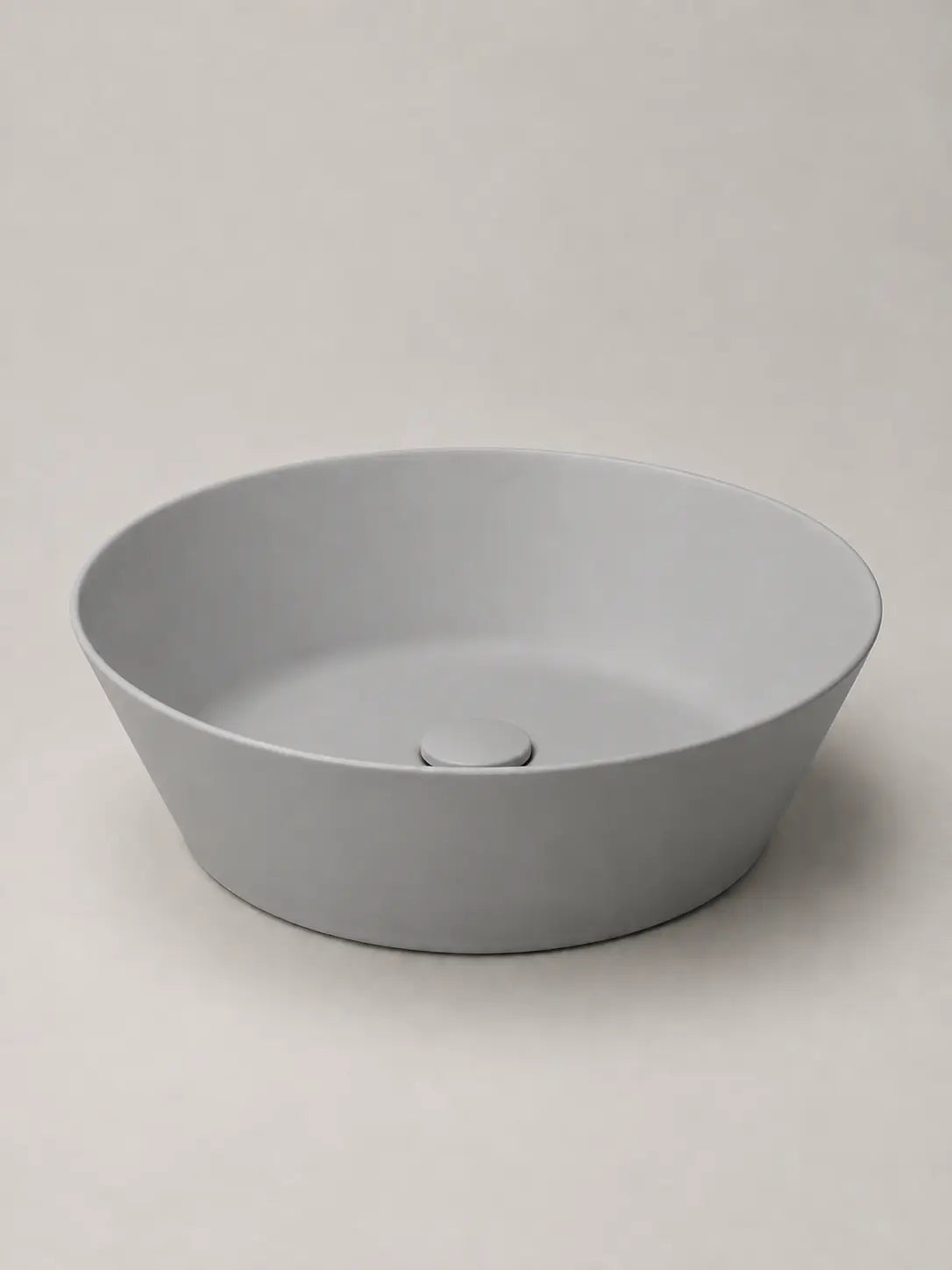 BBbidet 2603 matte gray round ceramic countertop basin, studio product view