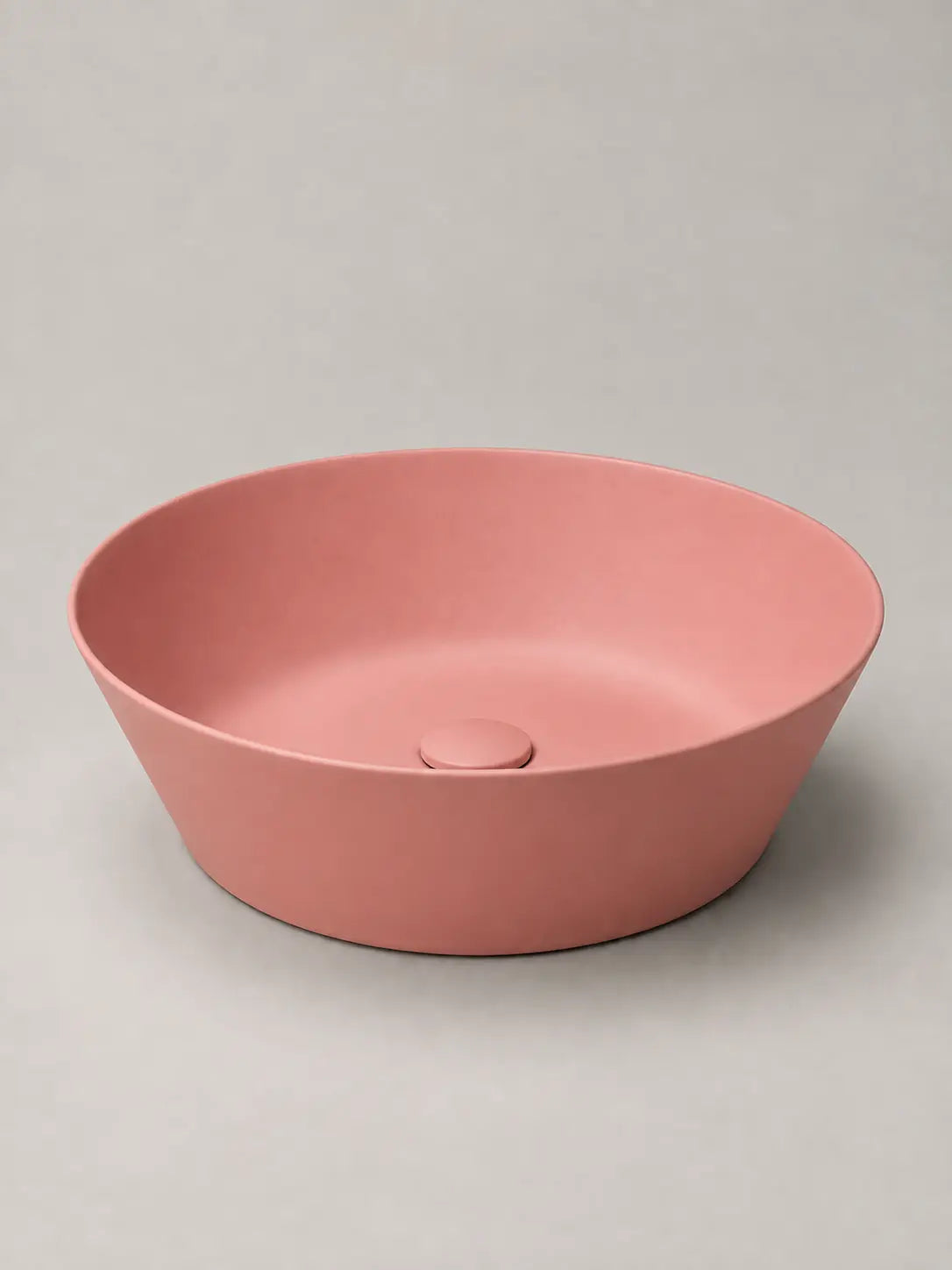 BBbidet 2603 matte pink round ceramic countertop basin, studio product view