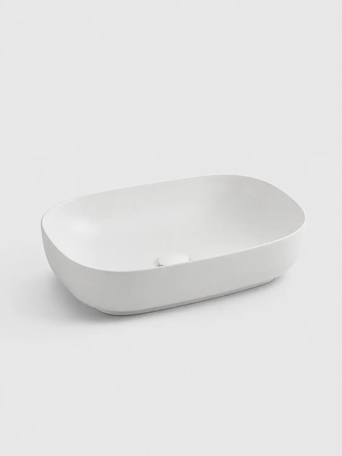 BBbidet 2635 matte white countertop basin studio profile view