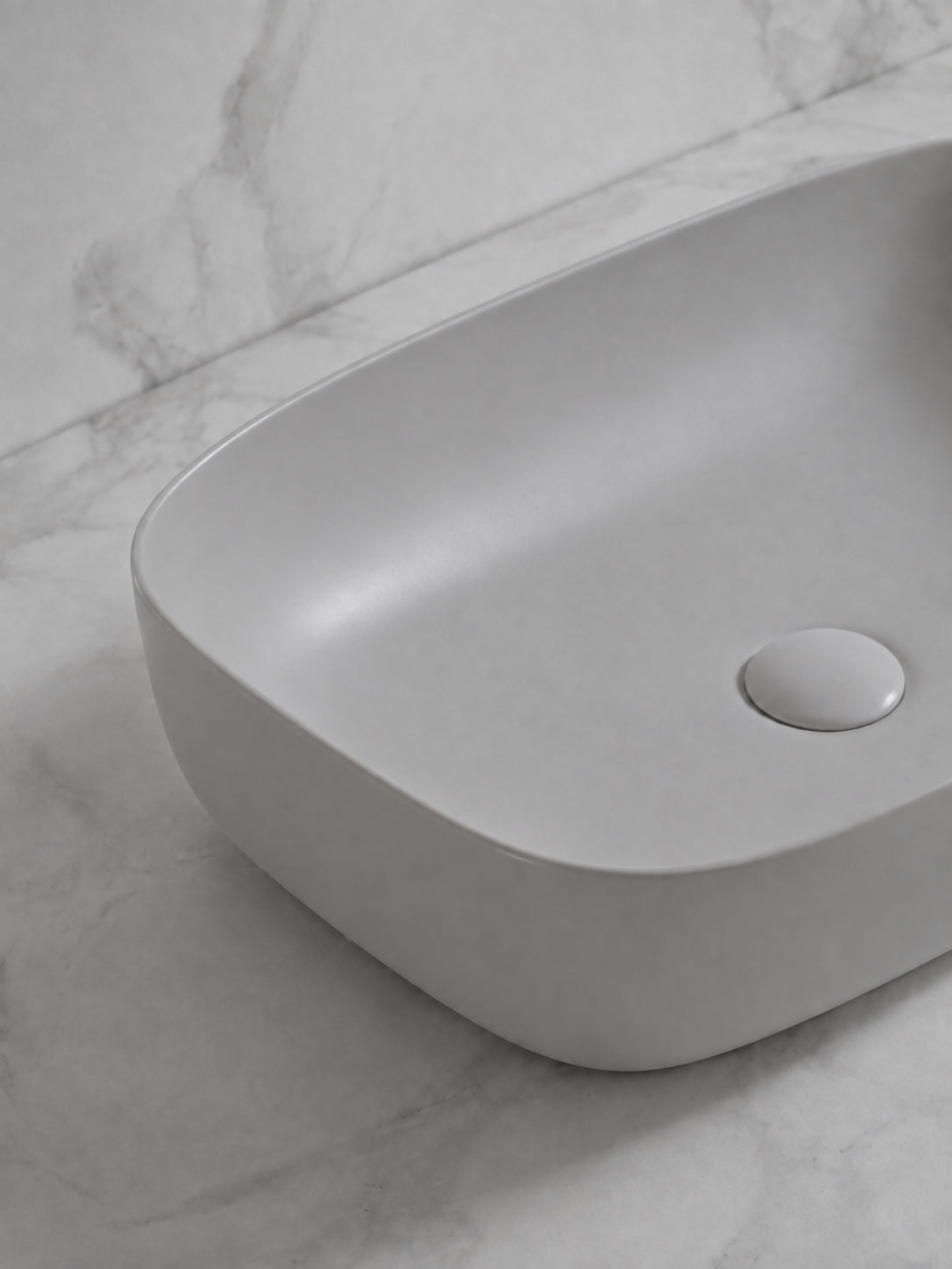 BBbidet 2662 matte gray ceramic basin rim and inner bowl detail