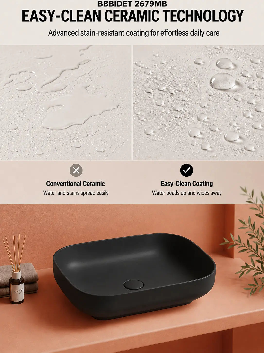 BBBIDET 2679 Matte Black Easy-Clean ceramic coating comparison