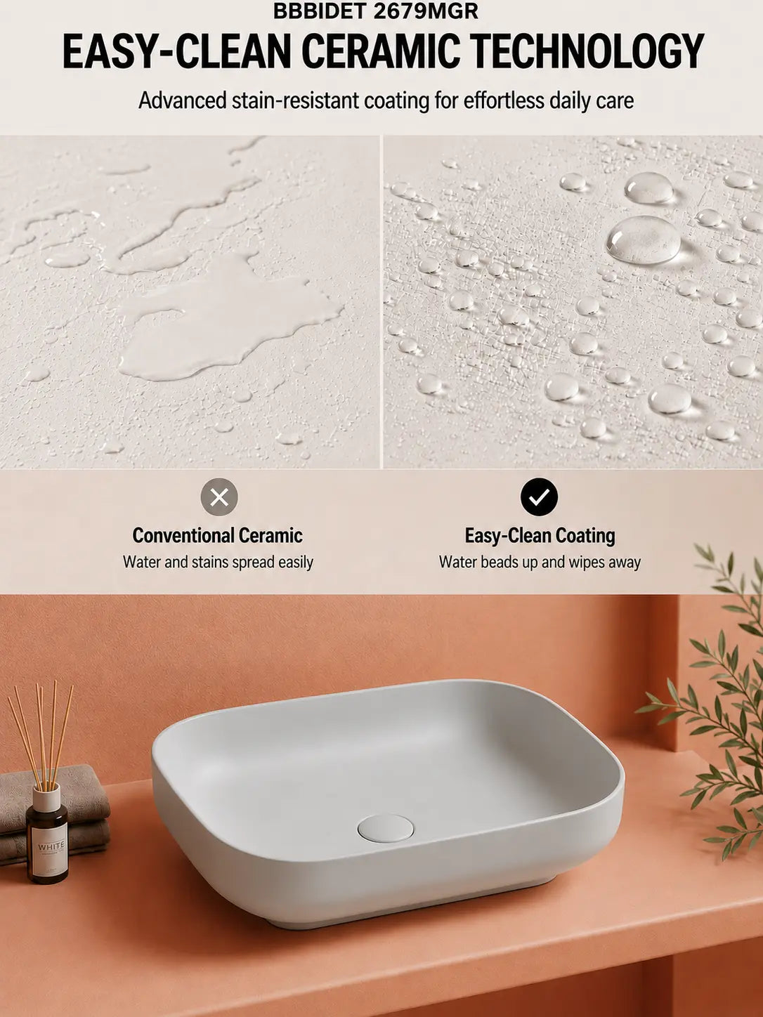BBBIDET 2679 Matte Gray Easy-Clean ceramic coating comparison