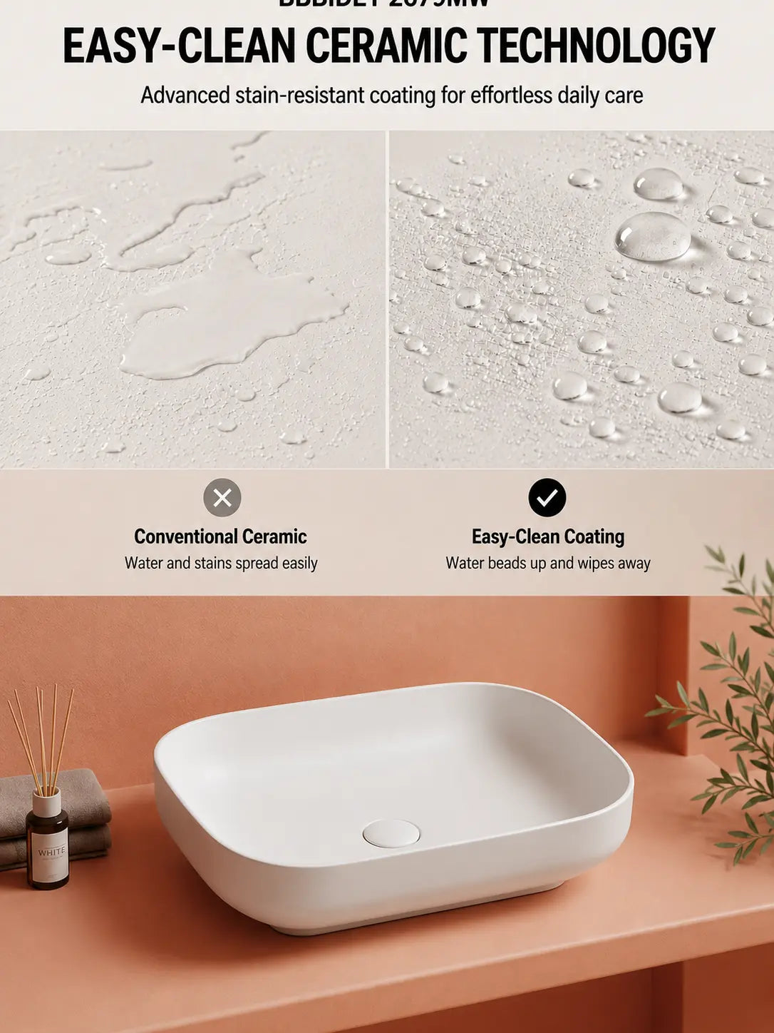 BBBIDET 2679 Matte White Easy-Clean ceramic coating comparison