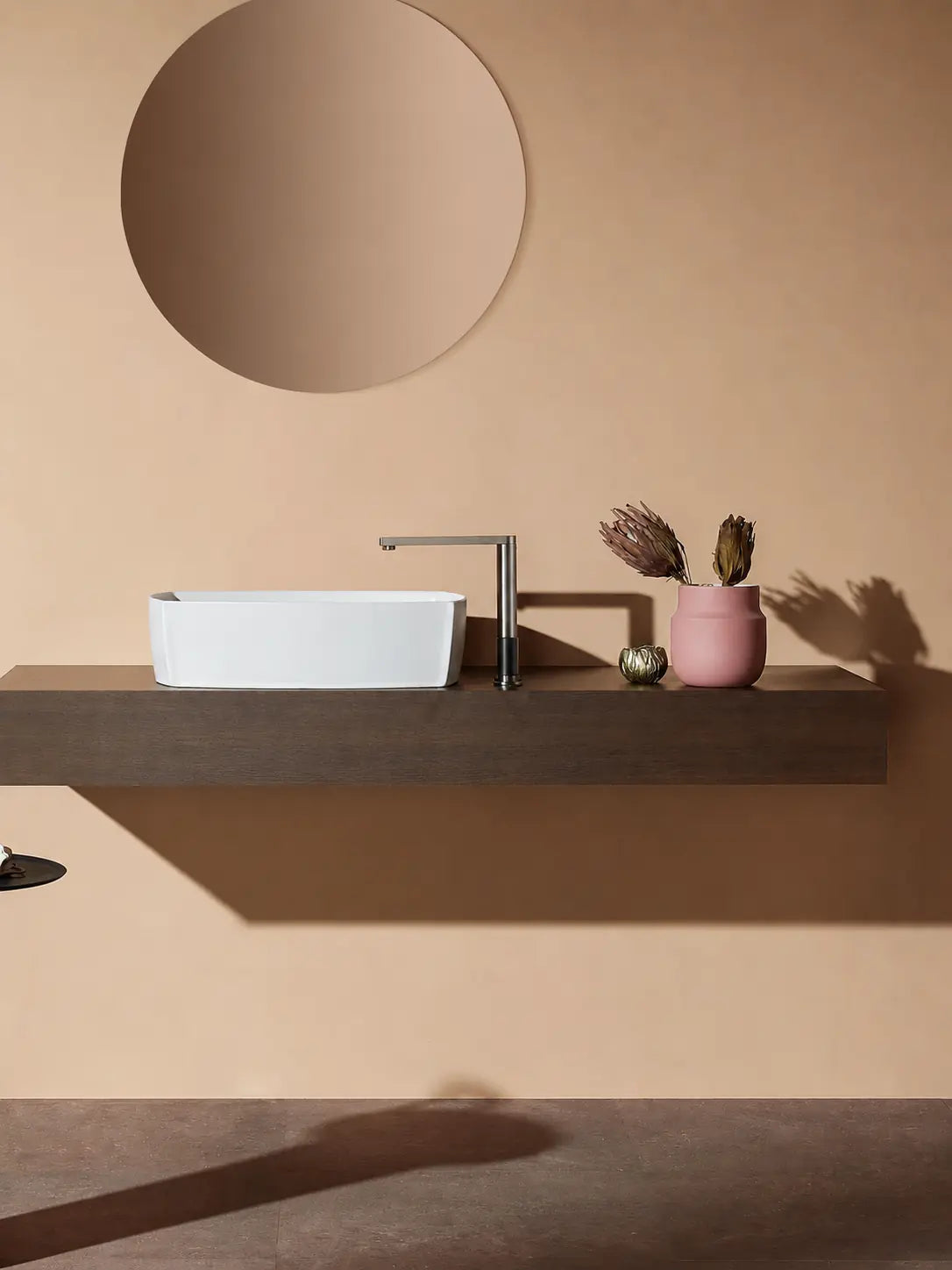 BBbidet 2690 Matte White 550mm countertop basin – hero bathroom scene