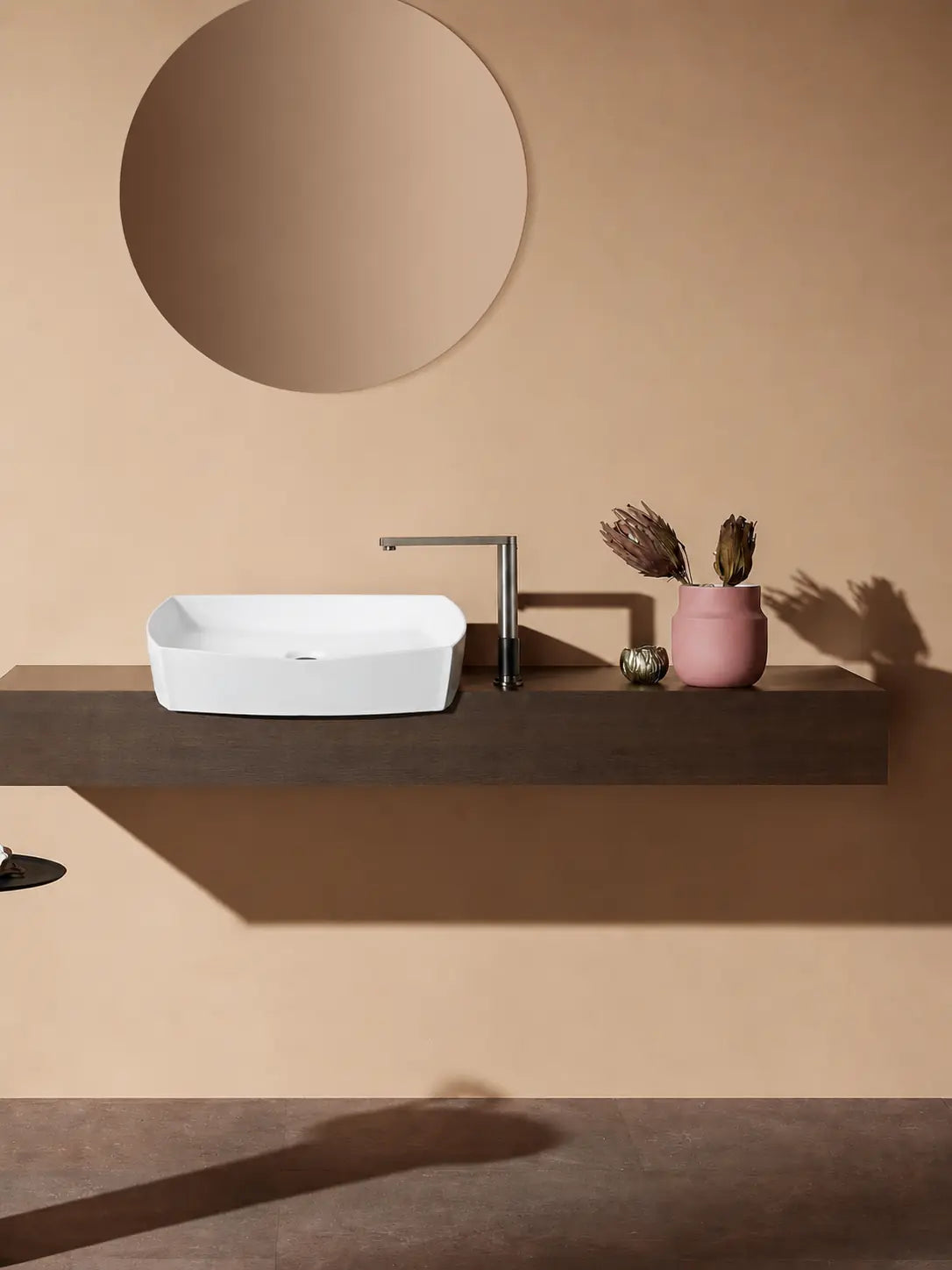 BBbidet 2690 Matte White 550mm countertop basin – alternate angle