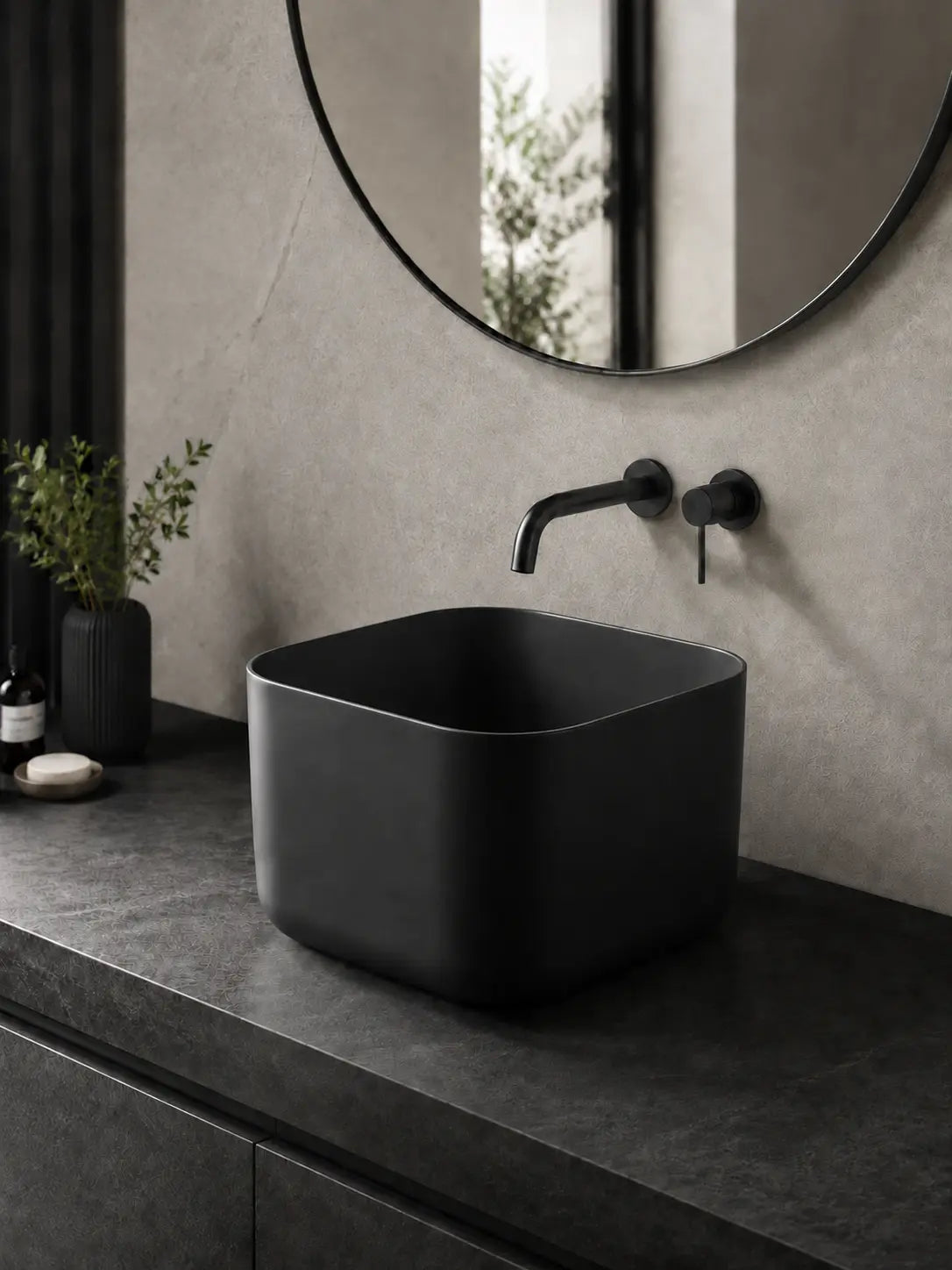 BBBIDET 2693MB matte black counter basin main view