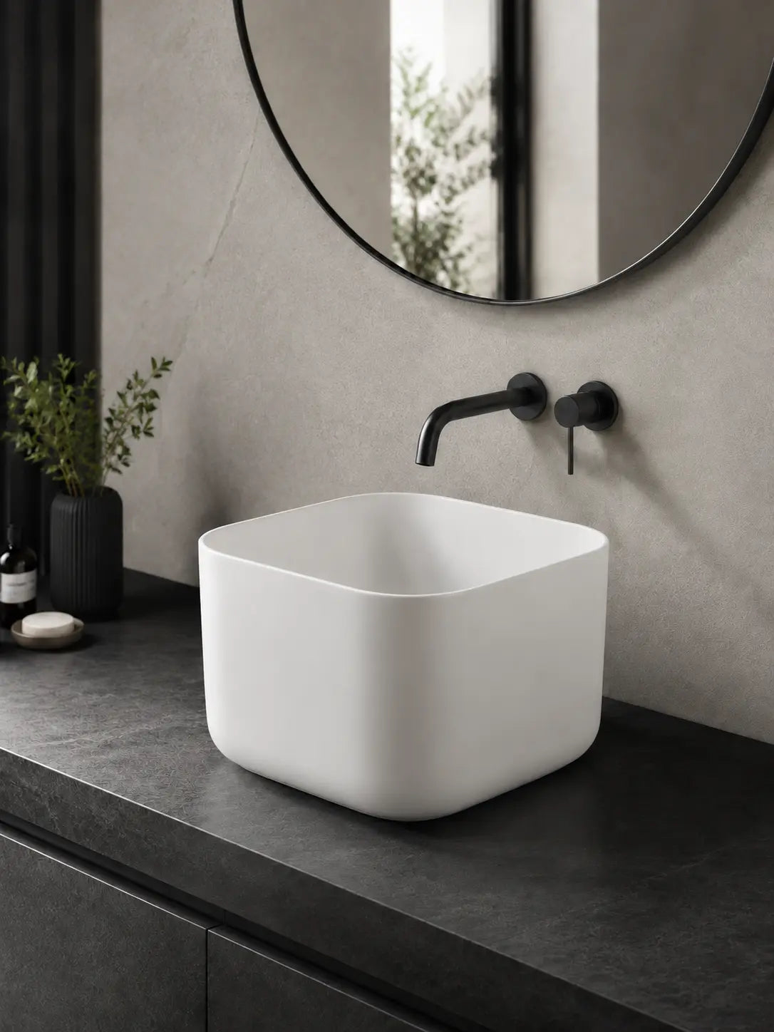 BBBIDET 2693MW matte white counter basin main view