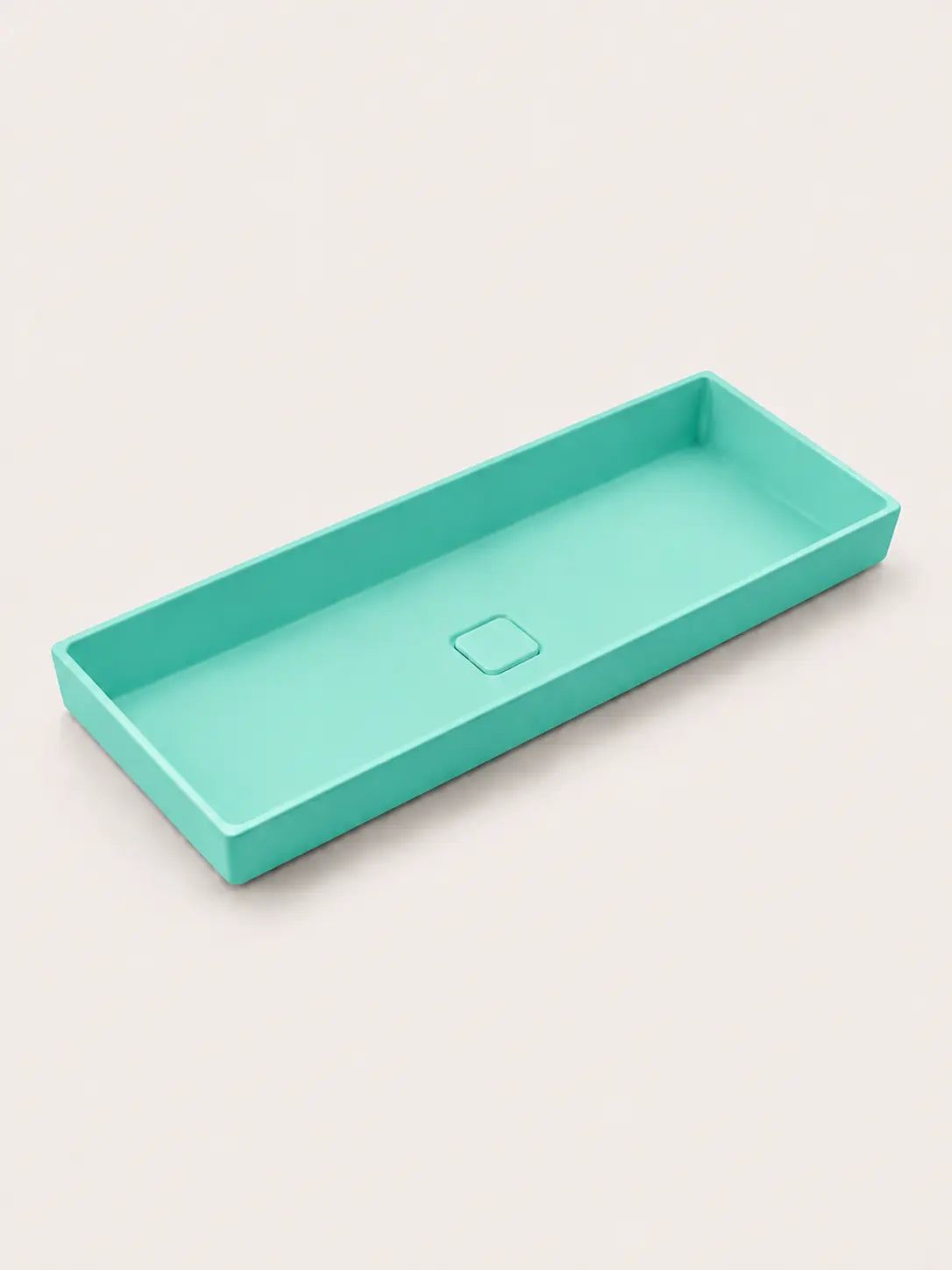 BBbidet 2722-80 ARK Matte Green 800mm semi-recessed ceramic basin – studio product view