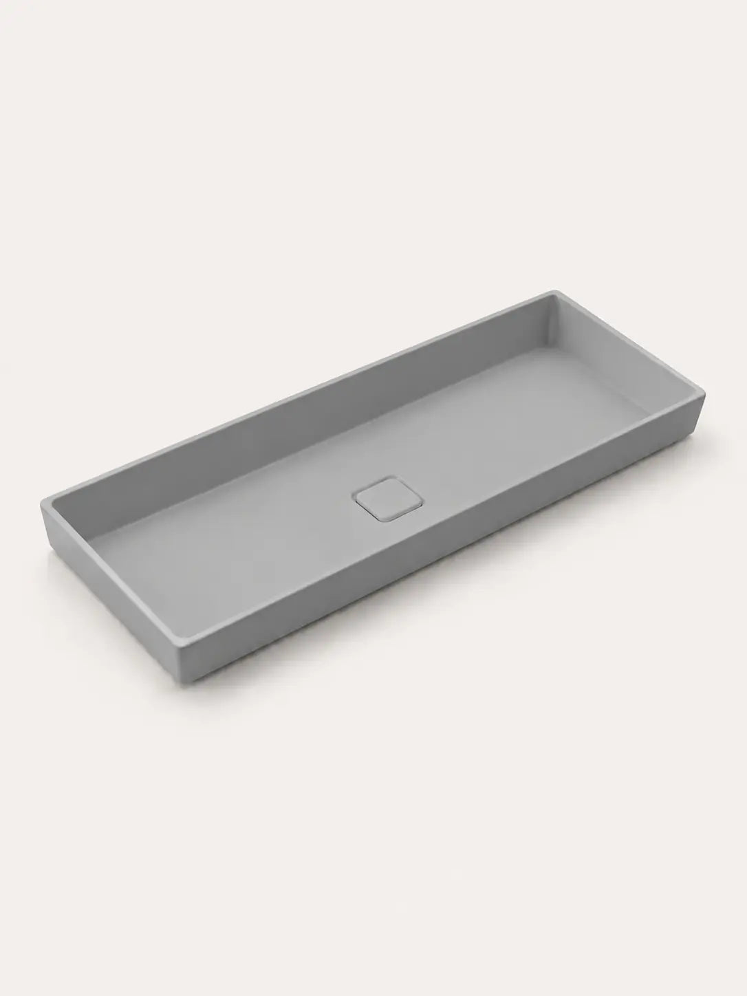 BBbidet 2722-80 ARK Matte Grey 800mm semi-recessed ceramic basin – studio product view