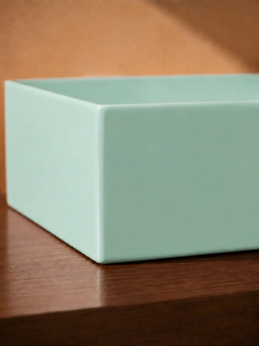 BBbidet 2757 mint green rectangular countertop basin seamless base detail