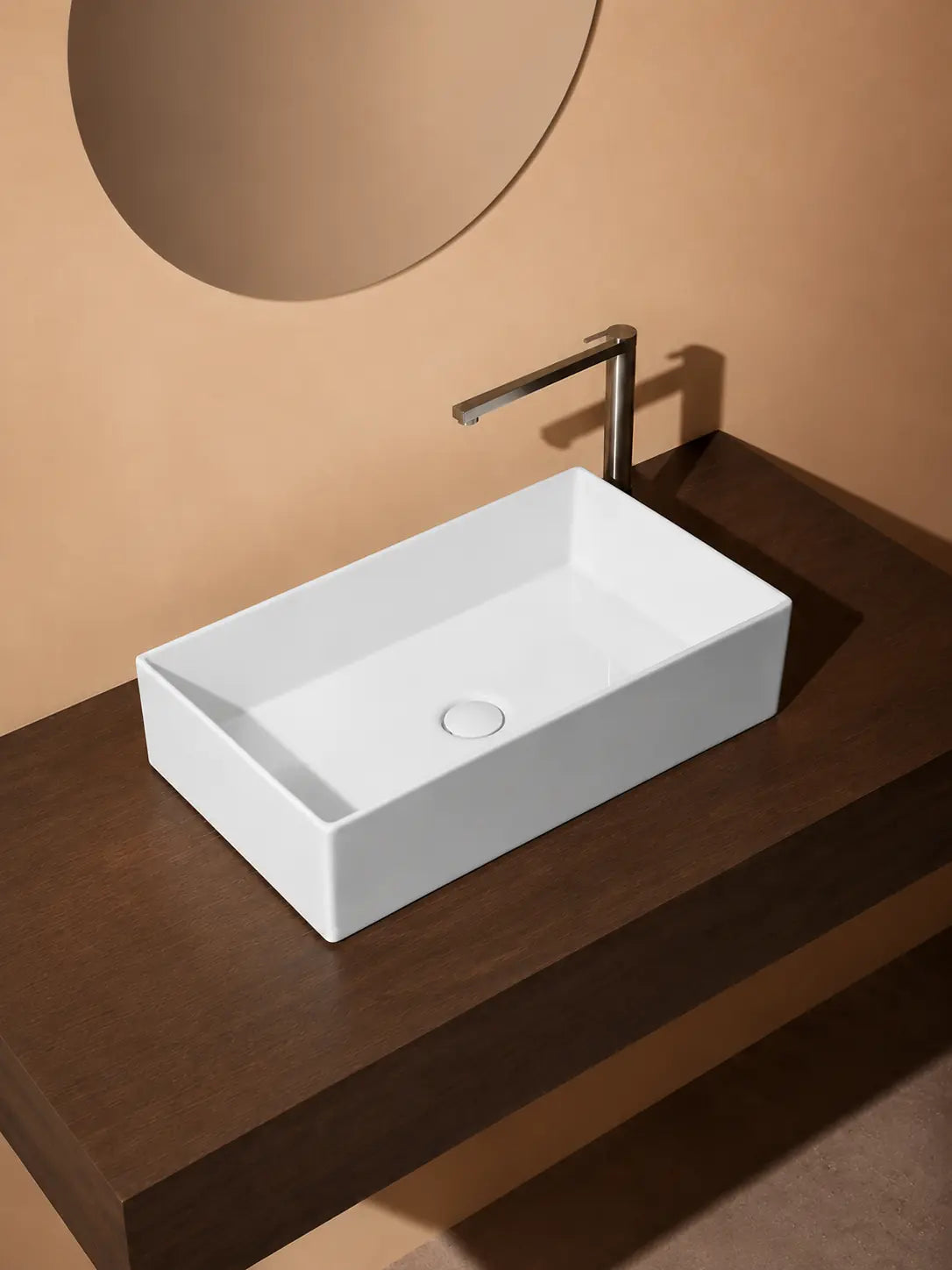 BBbidet 2757 white rectangular countertop basin alternate angle