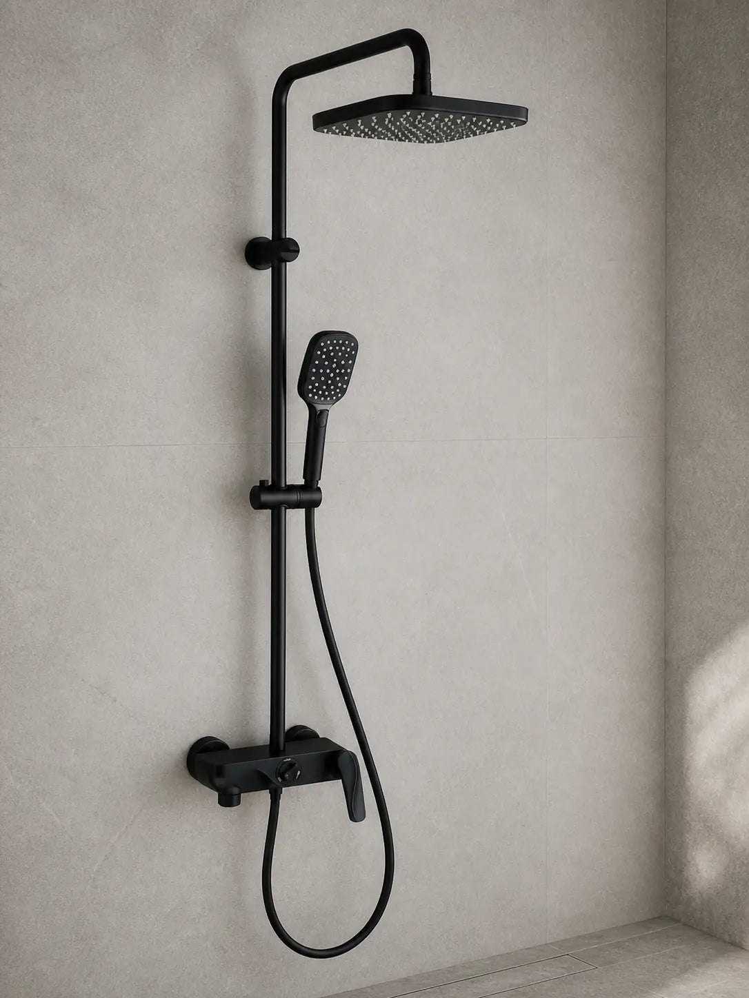 BBBIDET 72 Series rain shower system in matte black - view 01