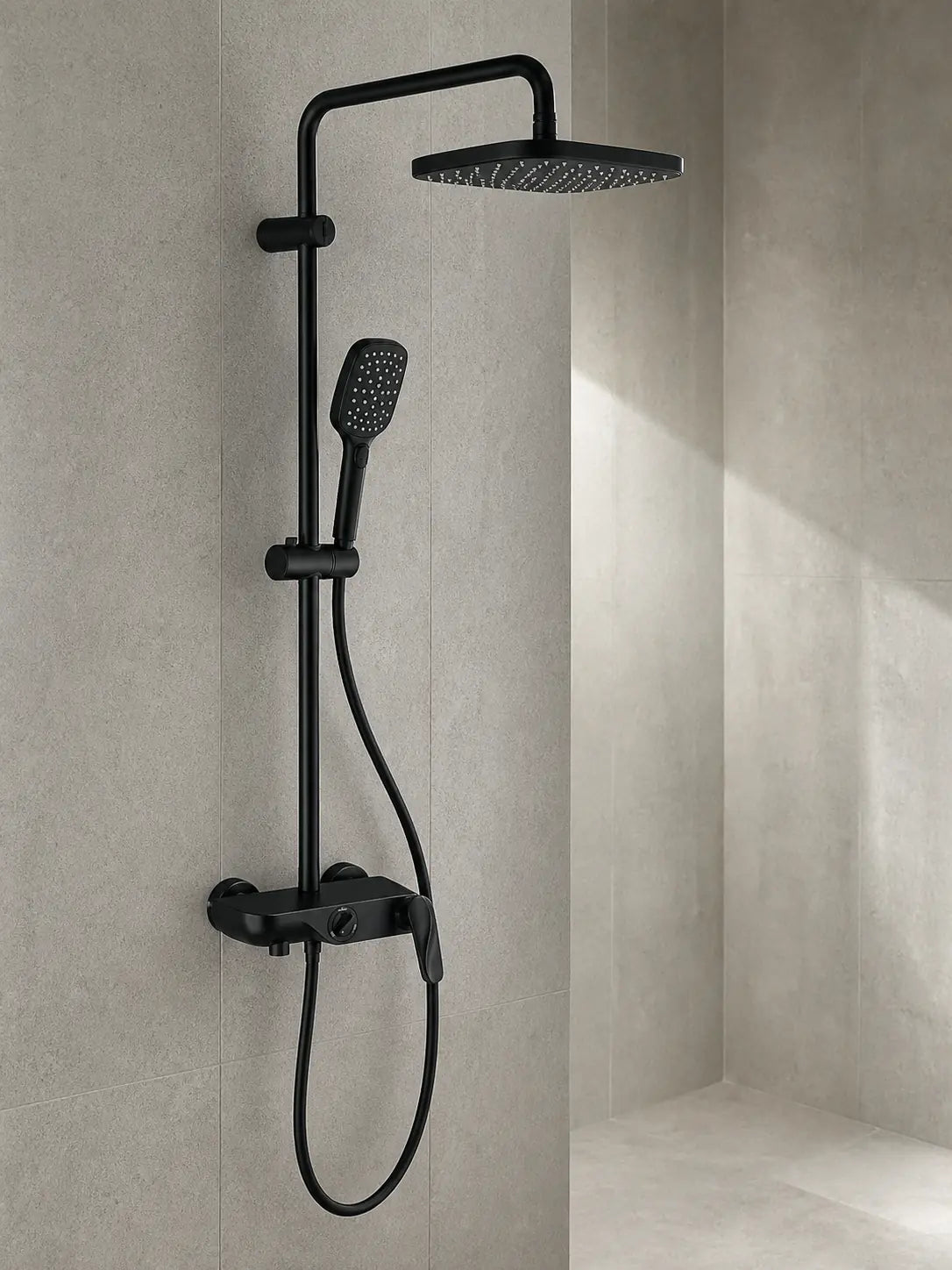 BBBIDET 72 Series rain shower system in matte black - view 02