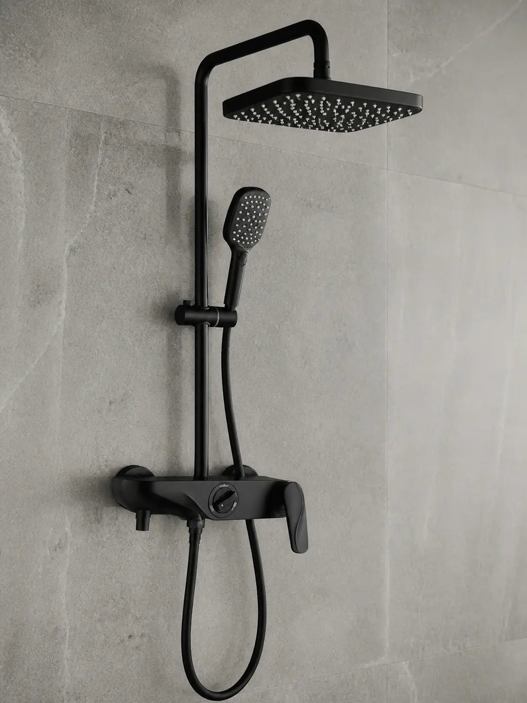 BBBIDET 72 Series rain shower system in matte black - view 03