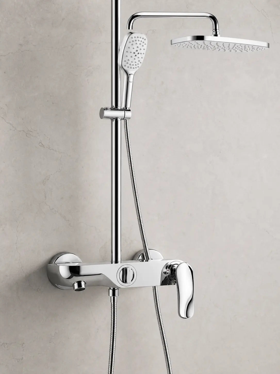 BBBIDET 72 Series rain shower system in polished chrome - view 03