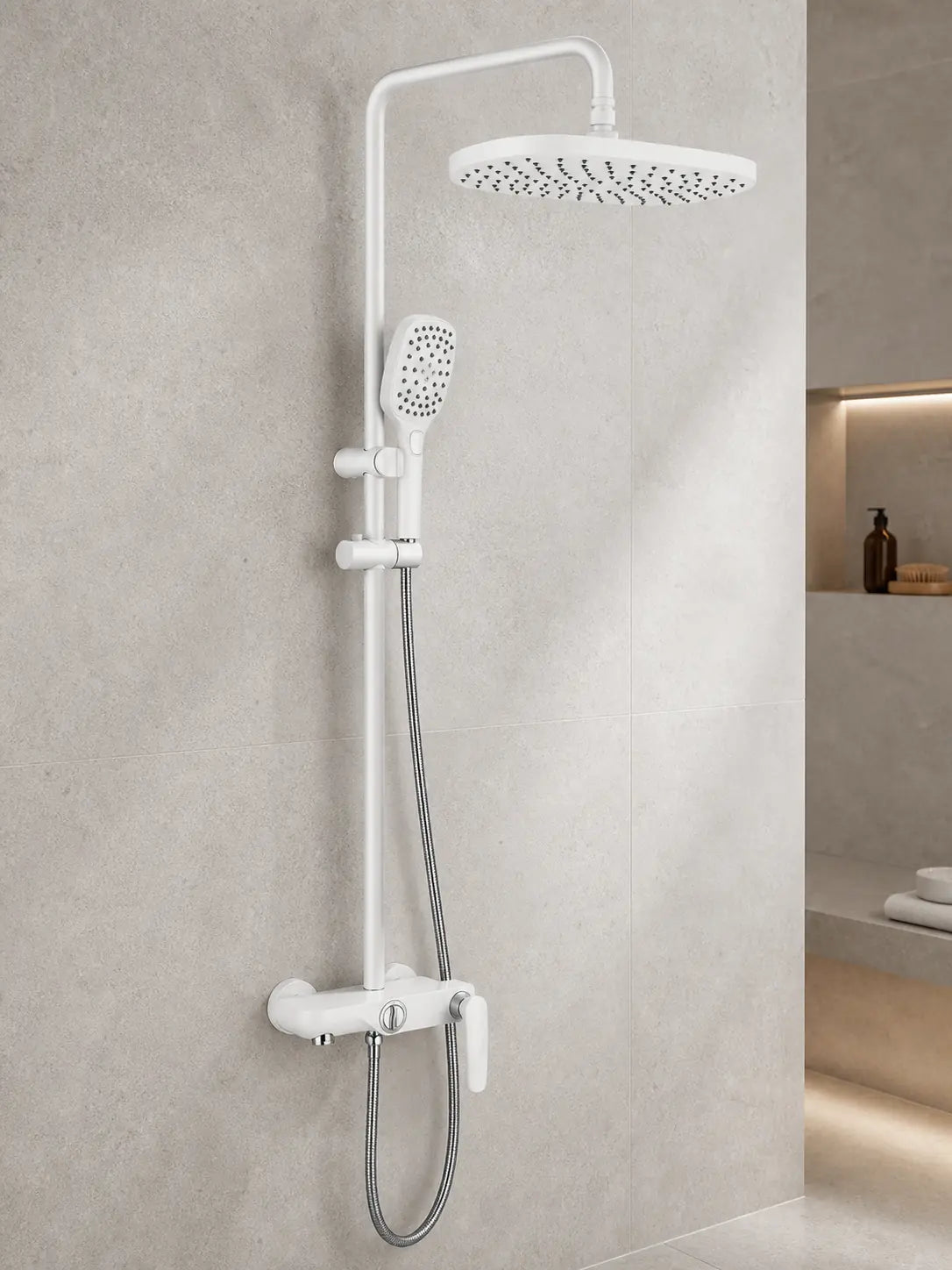 BBBIDET 72 Series rain shower system in white - view 01