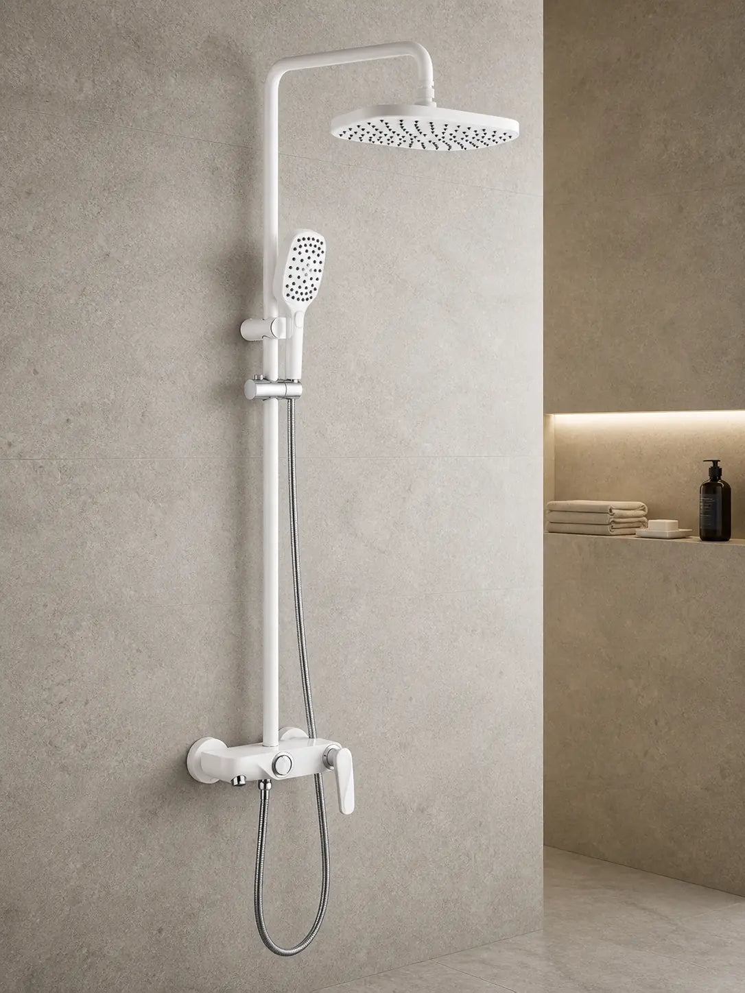 BBBIDET 72 Series rain shower system in white - view 02
