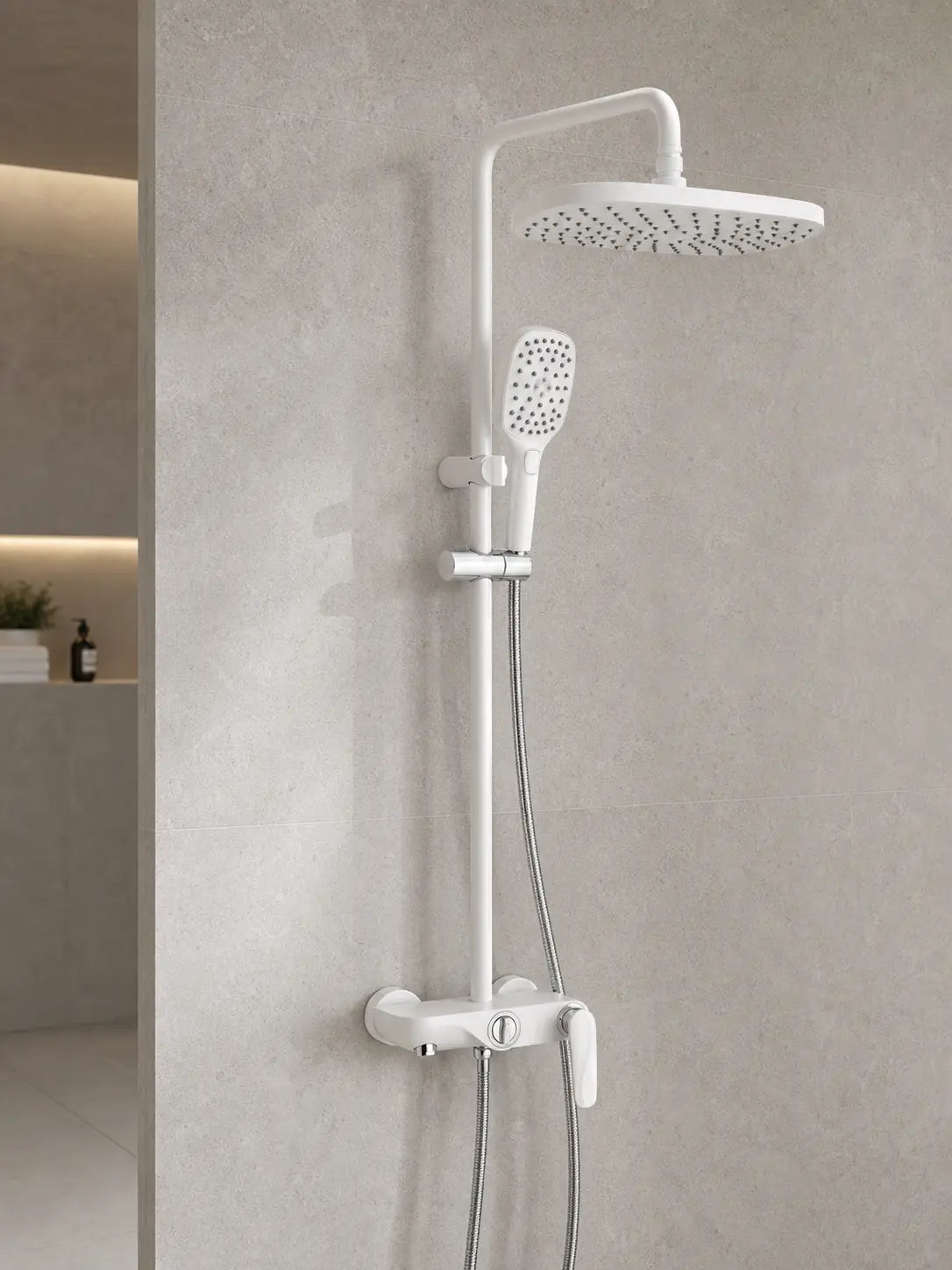 BBBIDET 72 Series rain shower system in white - view 03