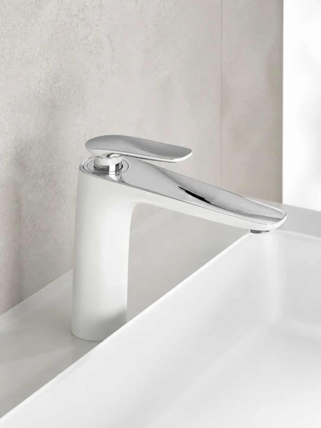 BBBIDET 72 Series standard basin faucet in white chrome - view 03