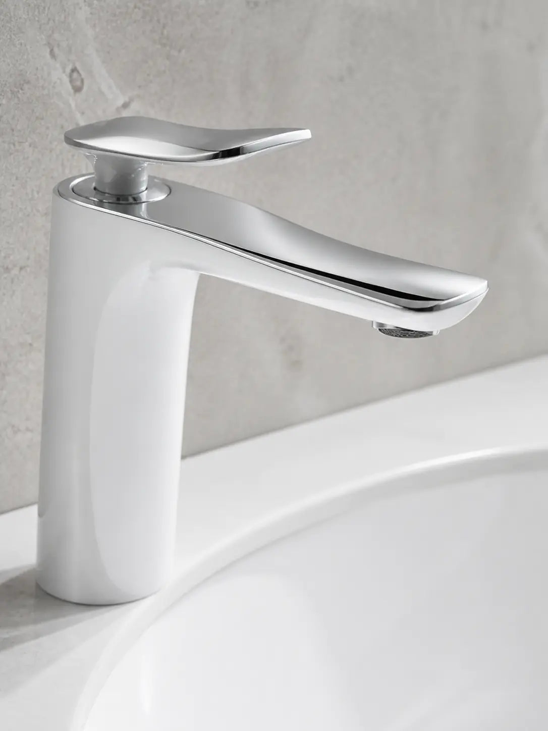 BBBIDET 72 Series standard basin faucet in white chrome - view 04