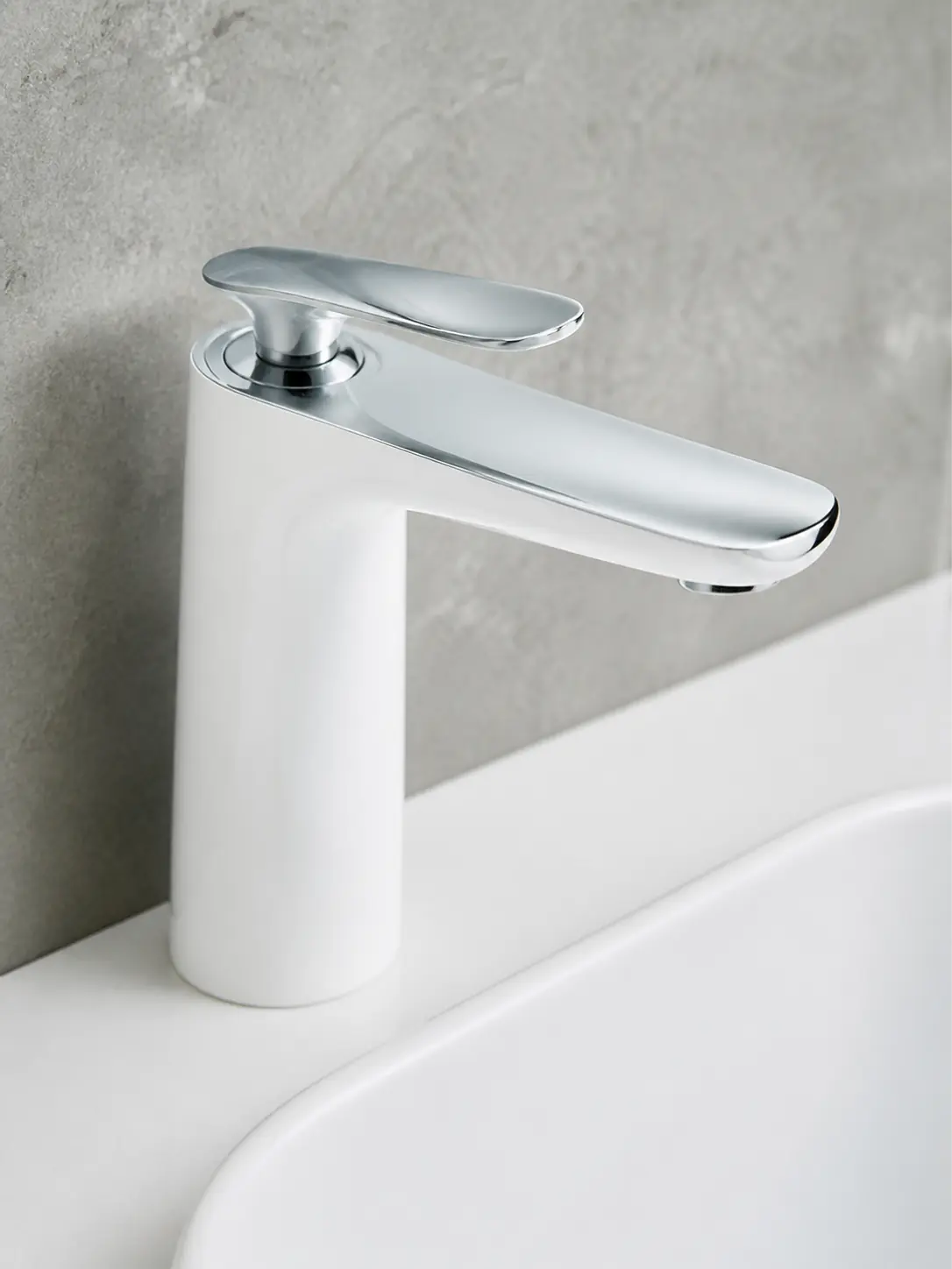 BBBIDET 72 Series standard basin faucet in white chrome - view 06